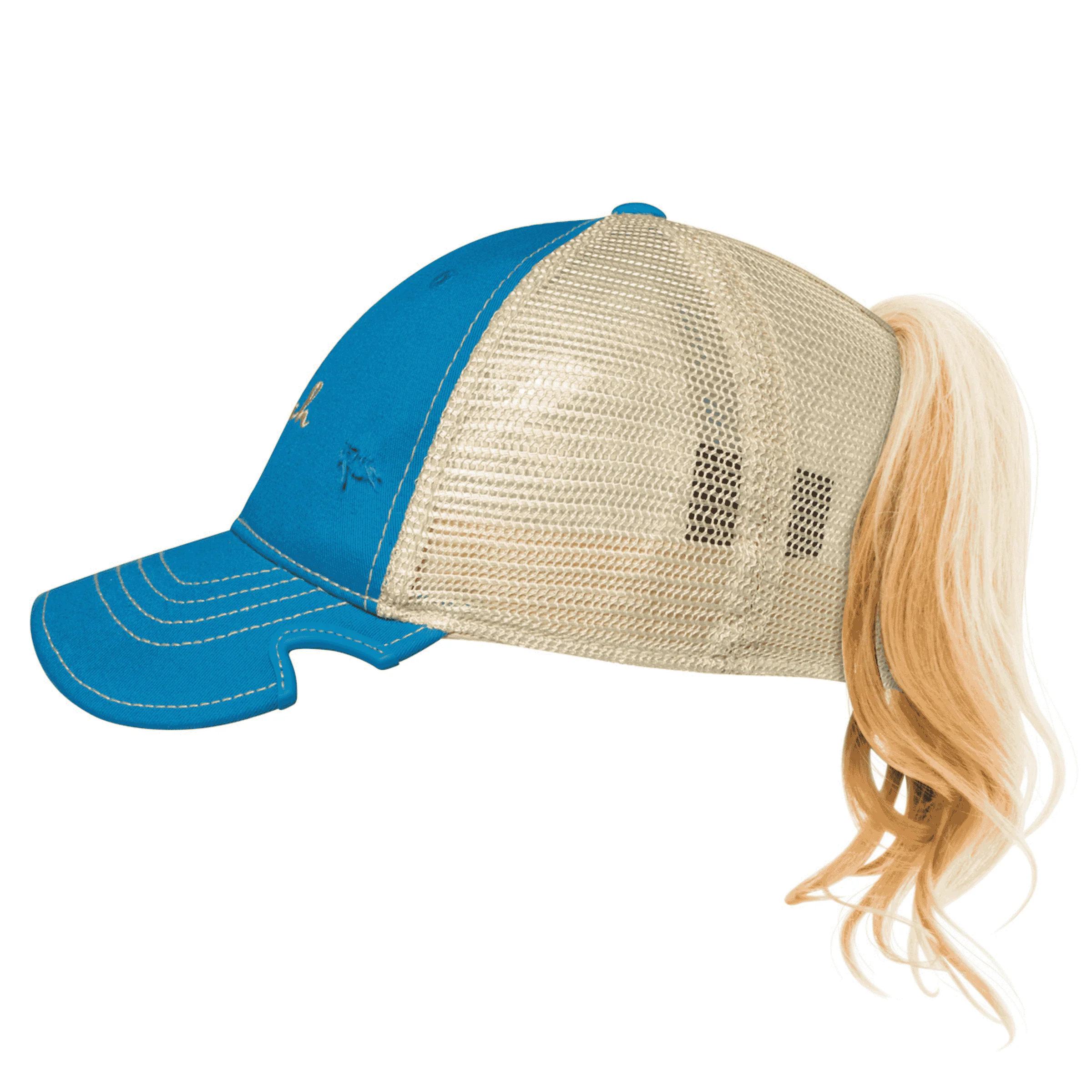 Notch Classic Adjustable Azure Blue Ponytail - Image 3