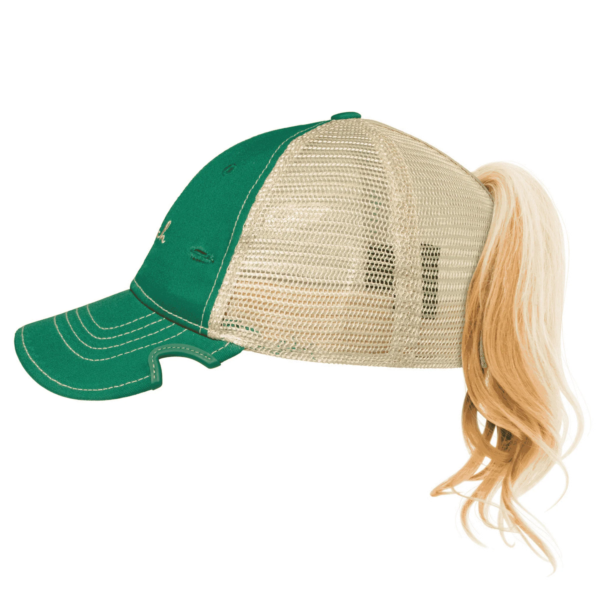 Notch Classic Adjustable Jade Green Ponytail - Image 3