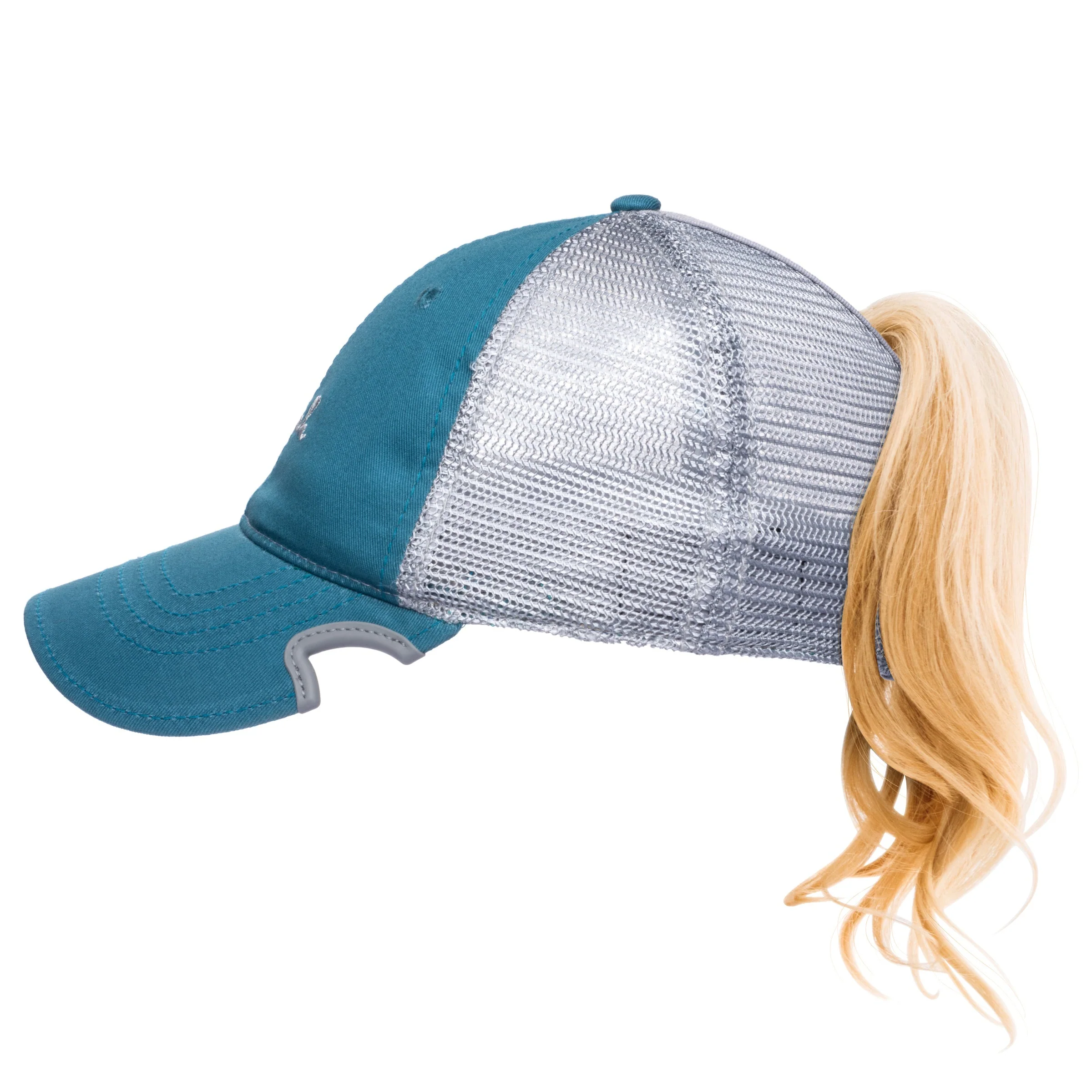 Notch Classic Adjustable Teal/Grey Ponytail - Image 3