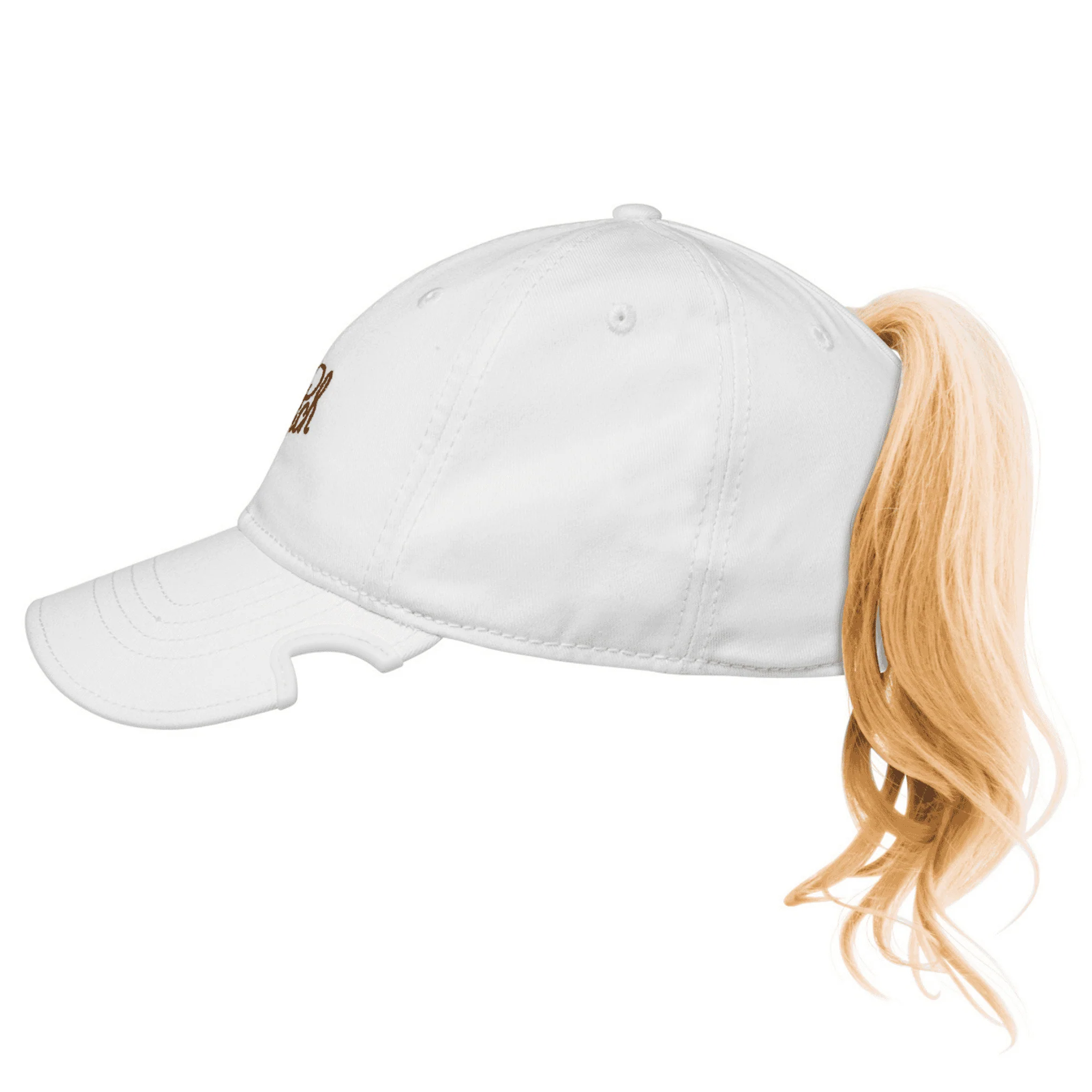 Notch Classic Adjustable White Ponytail - Image 3